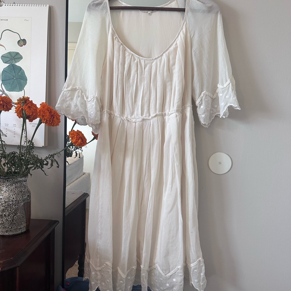 3.1 Phillip Lim Cream Silk+ cotton dress